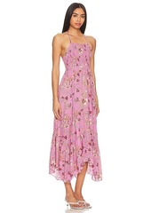 Free People Heat Wave Printed Maxi Dress In Pink Combo