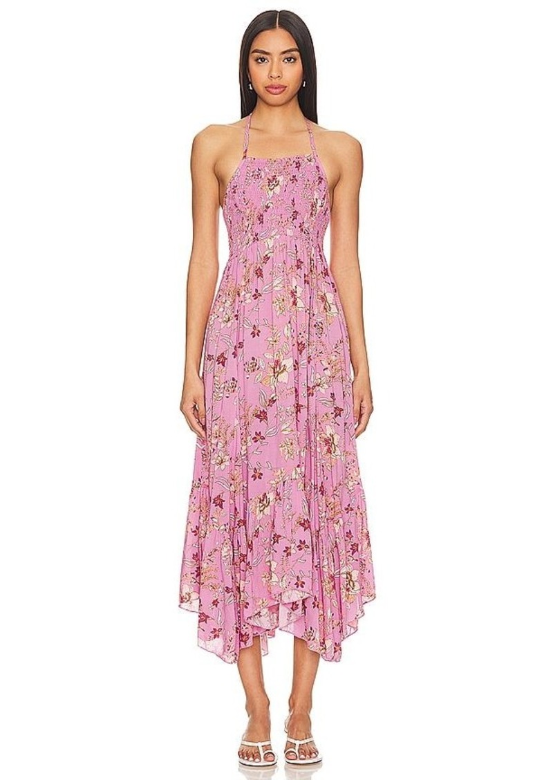 Free People Heat Wave Printed Maxi Dress In Pink Combo