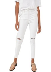 Free People High Waist Ankle Jeggings in Slasher White at Nordstrom