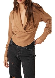 Free People Hold Me Close Rib Wrap Front Top