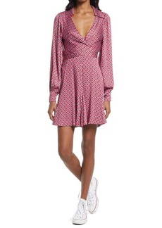 Free People It Takes Two Long Sleeve Minidress in Pop Combo at Nordstrom