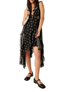 Free People Joaquin Floral Ruffle Plunge Dress