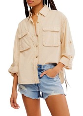 Free People Made for Sun Oversize Linen & Cotton Button-Up Shirt