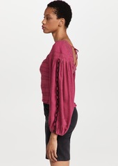 Free People Maggie Embroidered Top