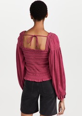 Free People Maggie Embroidered Top