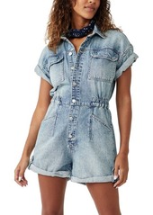 Free People Marci Cotton Denim Romper