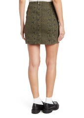 Free People Modern Femme Denim Miniskirt in Dusty Army Combo at Nordstrom