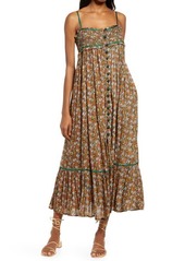 Free People Molly Joe Floral Sundress in Forest Combo at Nordstrom