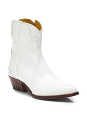 Free People New Frontier Western Bootie in White Leather at Nordstrom