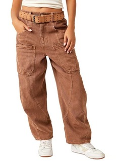 Free People New School Relaxed Straight Leg Cargo Jeans