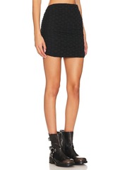 Free People Ona Convertible Ruched Mini Skirt In Black