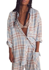 Free People Plaid About You Flannel Sleep Shirt