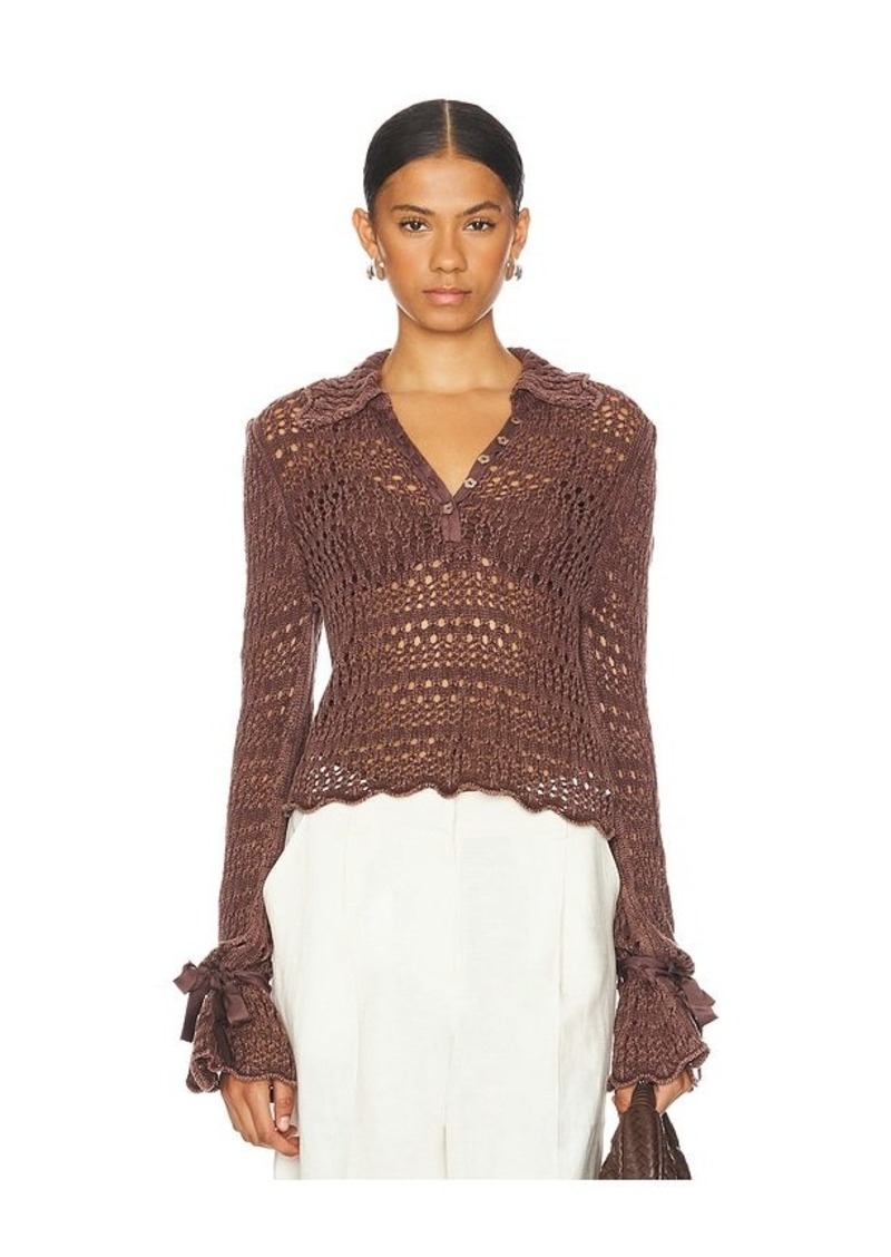 Free People Pointelle Pullover