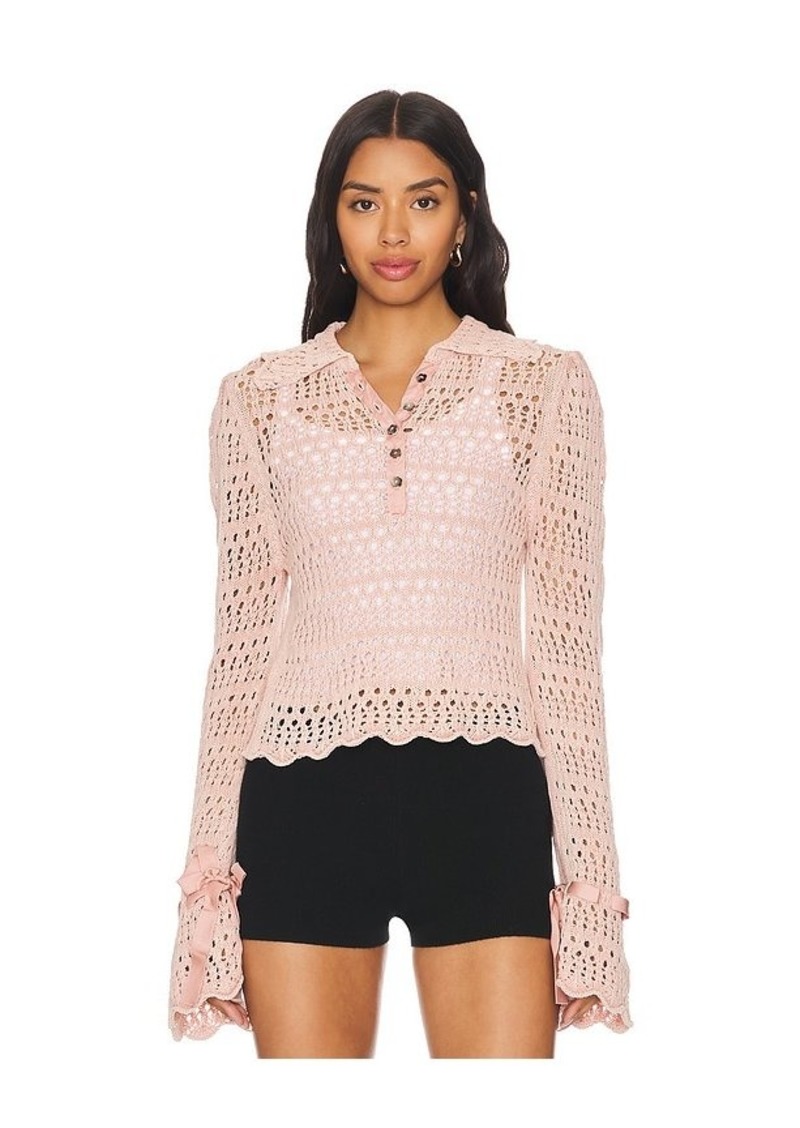 Free People Pointelle Pullover