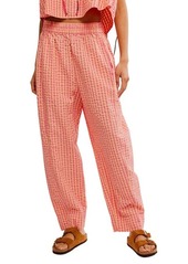 Free People Preppy Gingham High Waist Poplin Pants