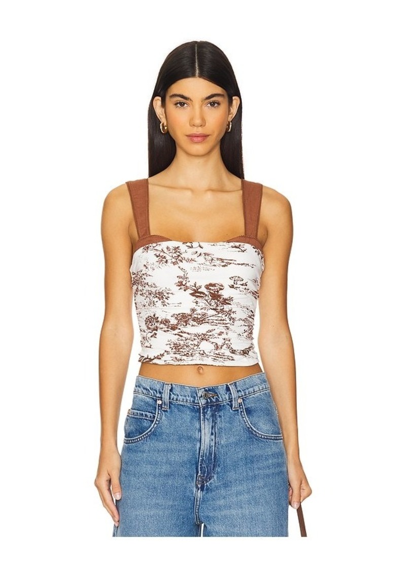 Free People Printed 2 Tone Tank