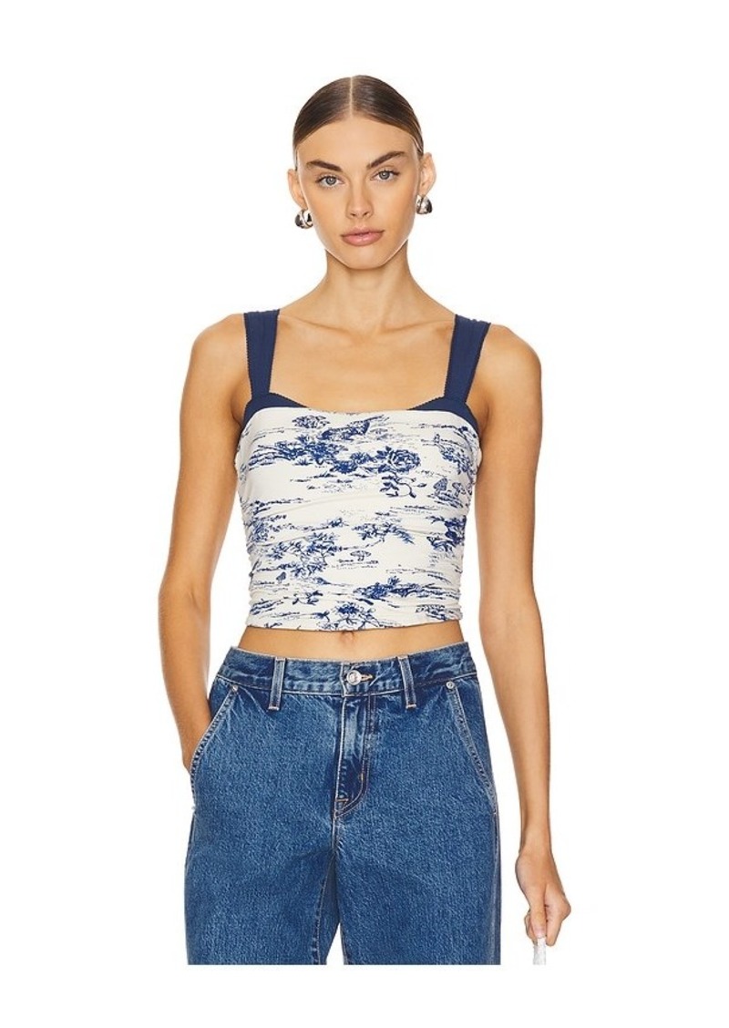 Free People Printed 2 Tone Tank