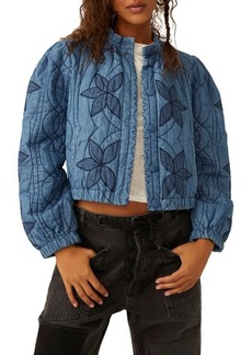 Free People Quinn Quilted Cotton Denim Jacket