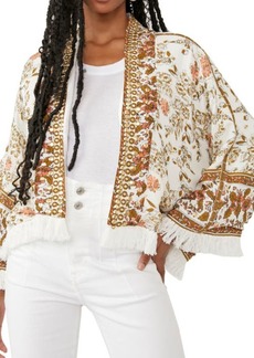 Free People Rays Of Light Embellished Jacket in Ivory Combo at Nordstrom