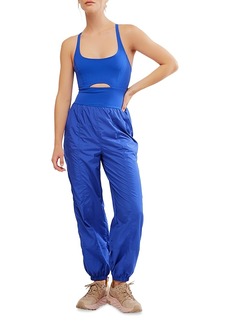 Free People Righteous Mixed Media Sleeveless Jumpsuit