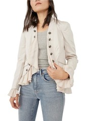 Free People Romance Ruffle Jacket in Natural at Nordstrom