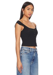 Free People Sally Solid Corset Top In Black