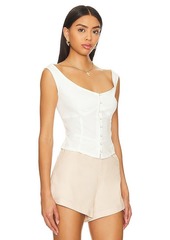 Free People Sally Solid Corset Top In Bright White