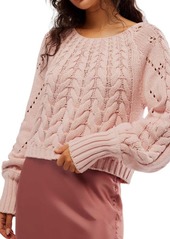 Free People Sandre Cable Stitch Pullover
