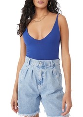 Free People Seamless Scoop Neck Camisole in Navy at Nordstrom