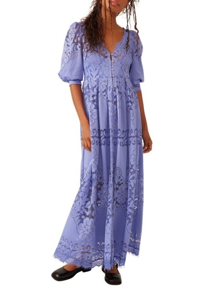 Free People Shadow Dance Lace Detail Maxi Dress