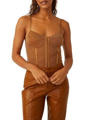 Free People Shimmer Night Rhythm Corset Bodysuit