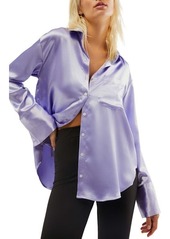 Free People Shooting For the Moon Satin Shirt