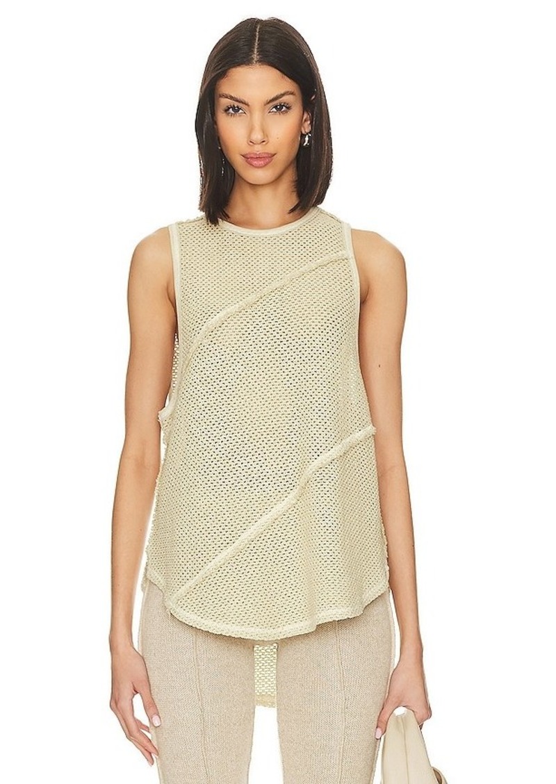 Free People Shore Side Muscle Tank In Dunes