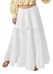 Free People free-est Simply Smitten Tiered Cotton Maxi Skirt
