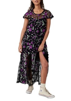 Free People Sky Bright Floral Embroidered Midi Dress