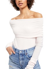 Free People Snowbunny Off the Shoulder Long Sleeve Tee