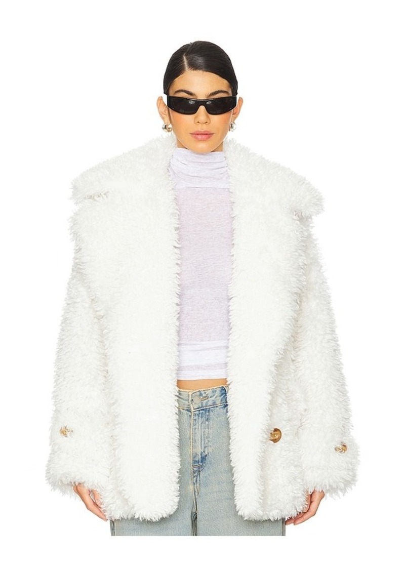 Free People Sophie Faux Fur Peacoat