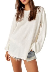 Free People Soul Song Long Sleeve Cotton Blend Top