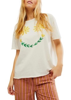 Free People Sunshine Smiles Oversize Cotton Graphic T-Shirt