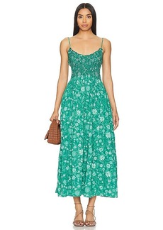 Free People Sweet Nothings Midi Dress In Forest Combo