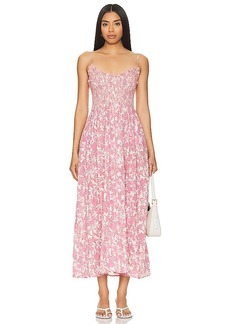 Free People Sweet Nothings Midi Dress In Pink Combo