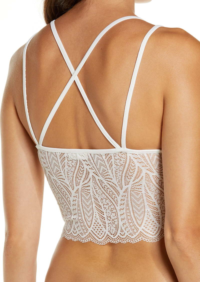 Free People Intimately FP Double Date Embroidered Mesh Crop Camisole