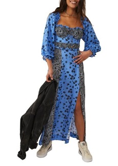 Free People Tigerlily Long Sleeve Maxi Dress in Blue at Nordstrom
