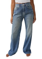 Free People Tinsley Baggy High Rise Jeans in Hazey Blue