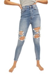 Free People We the Free Phoenix Ripped Skinny Jeans in Blue at Nordstrom