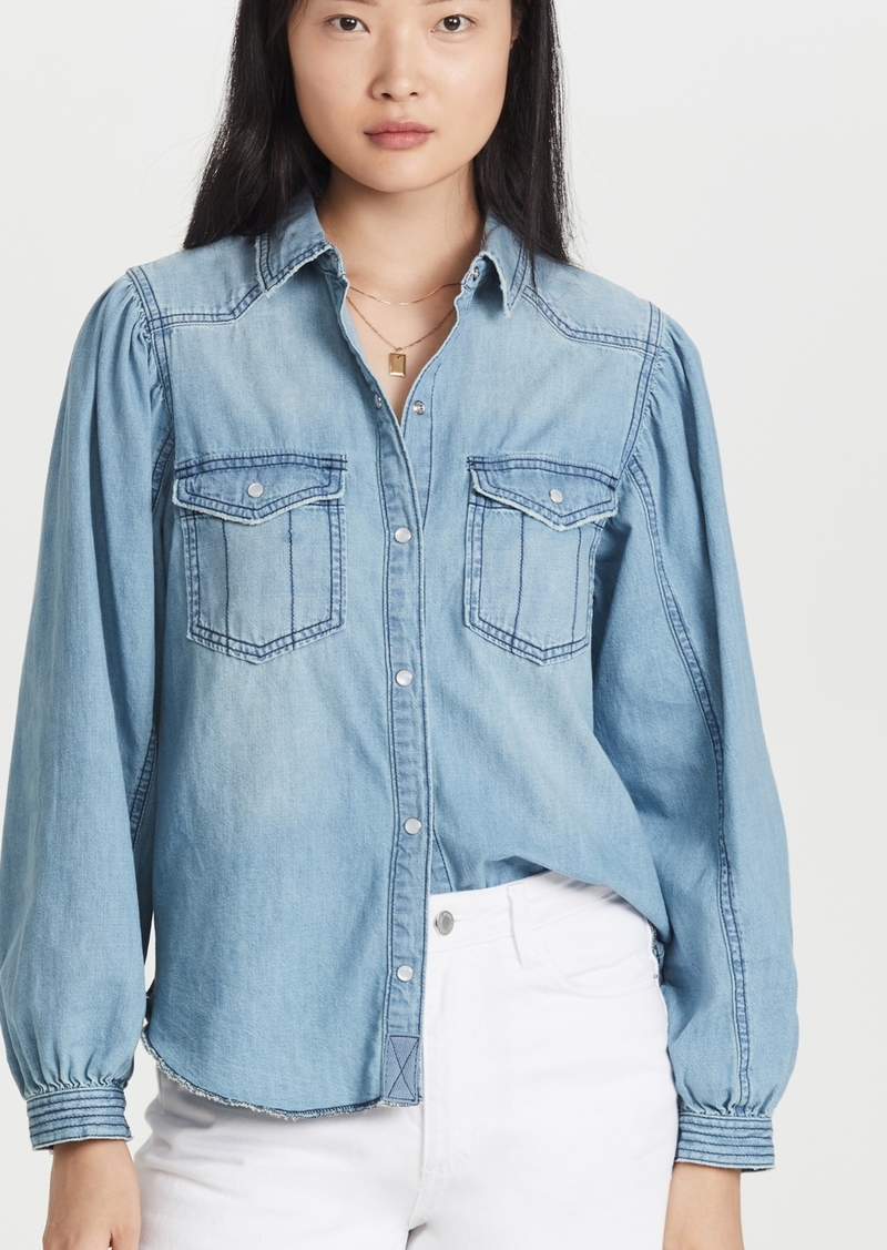 Free People With Love Denim Button Down