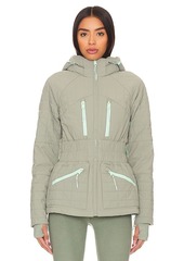 Free People X FP Movement All Prepped Ski Jacket In Greyed Olive