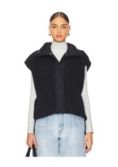 Free People x FP Movement Scout It Out Fleece Vest In Black