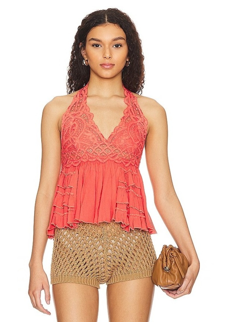 Free People X Intimately FP Adella Halter Cami In Emberglow
