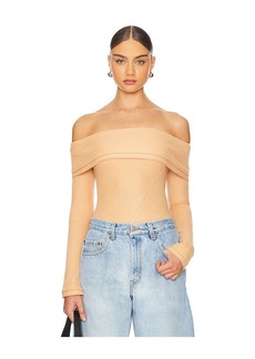 Free People x Intimately FP Autumn Cozy Bodysuit In Toasted